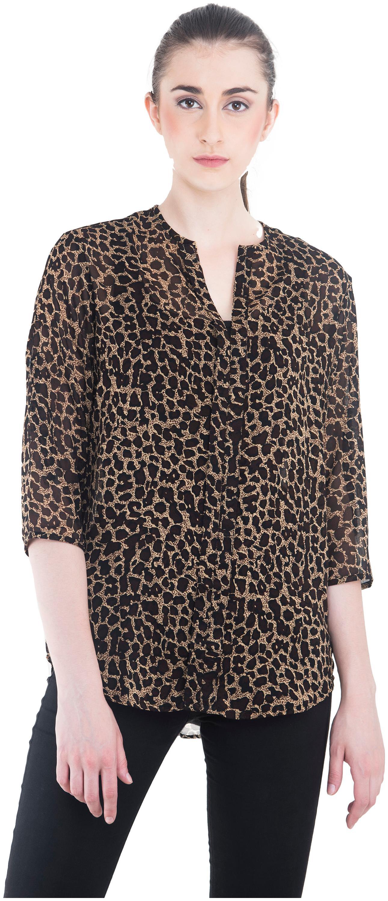 

WISH TREE Women Black Solid Slim Fit Shirt