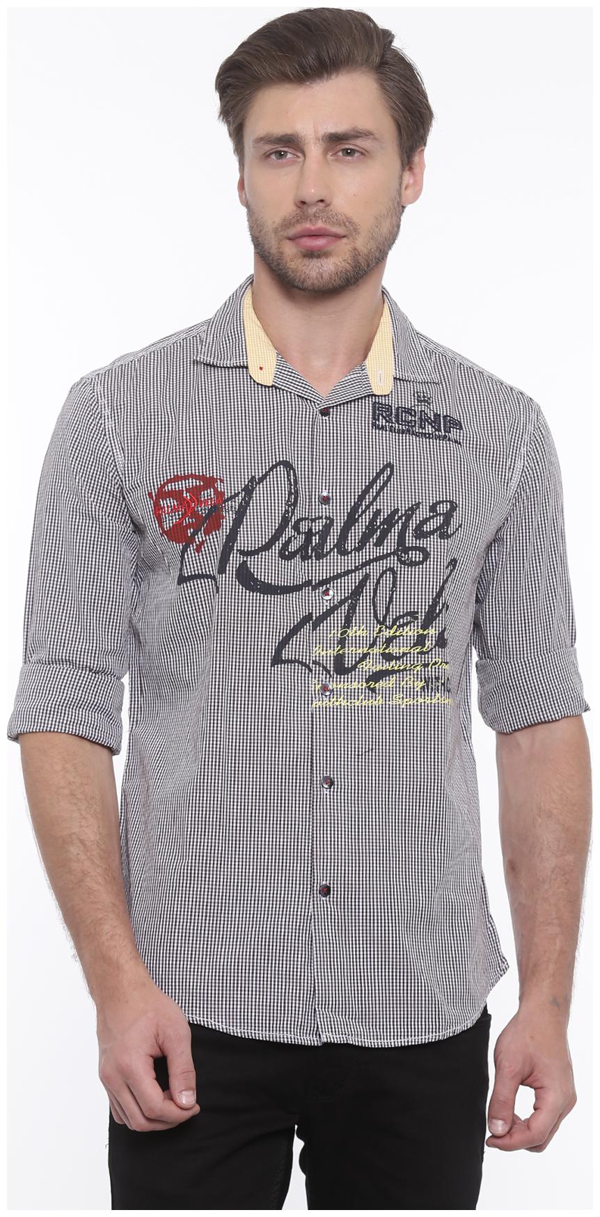 

WITH Men Brown Checked Slim Fit Casual Shirt