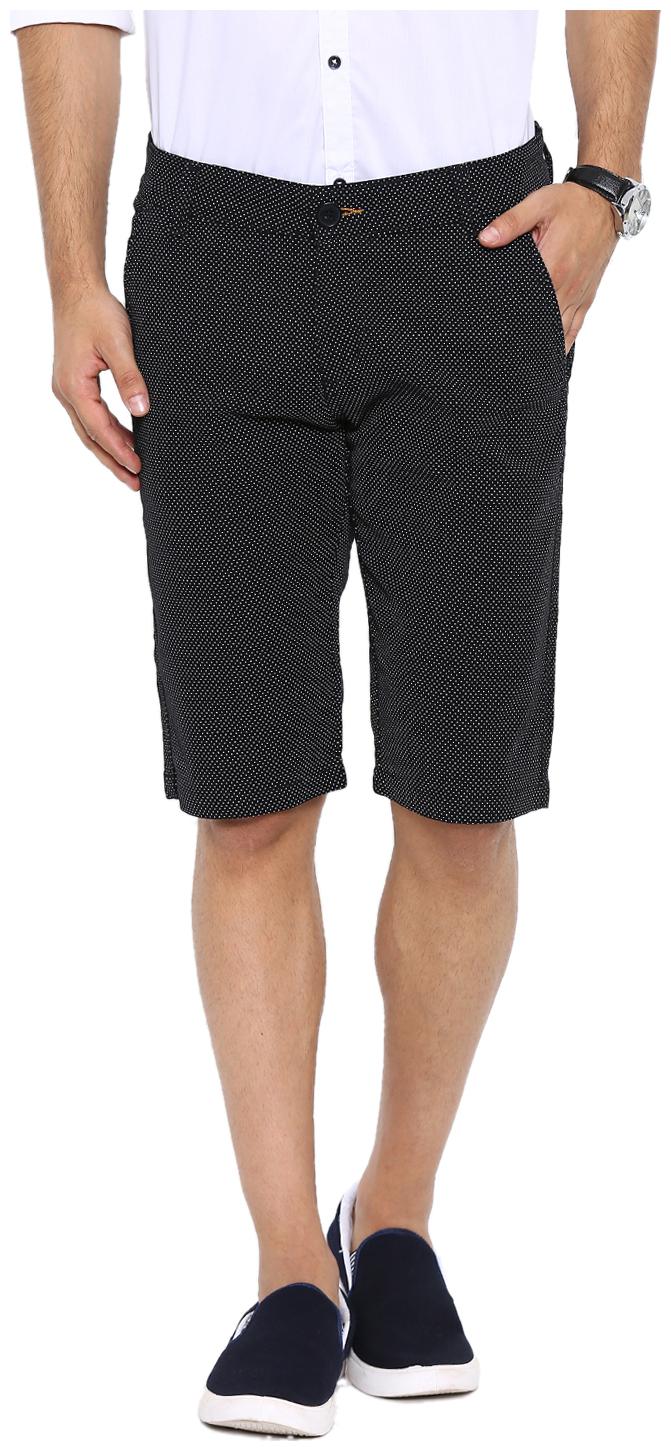 

WITH Men Black Slim Fit Regular Shorts