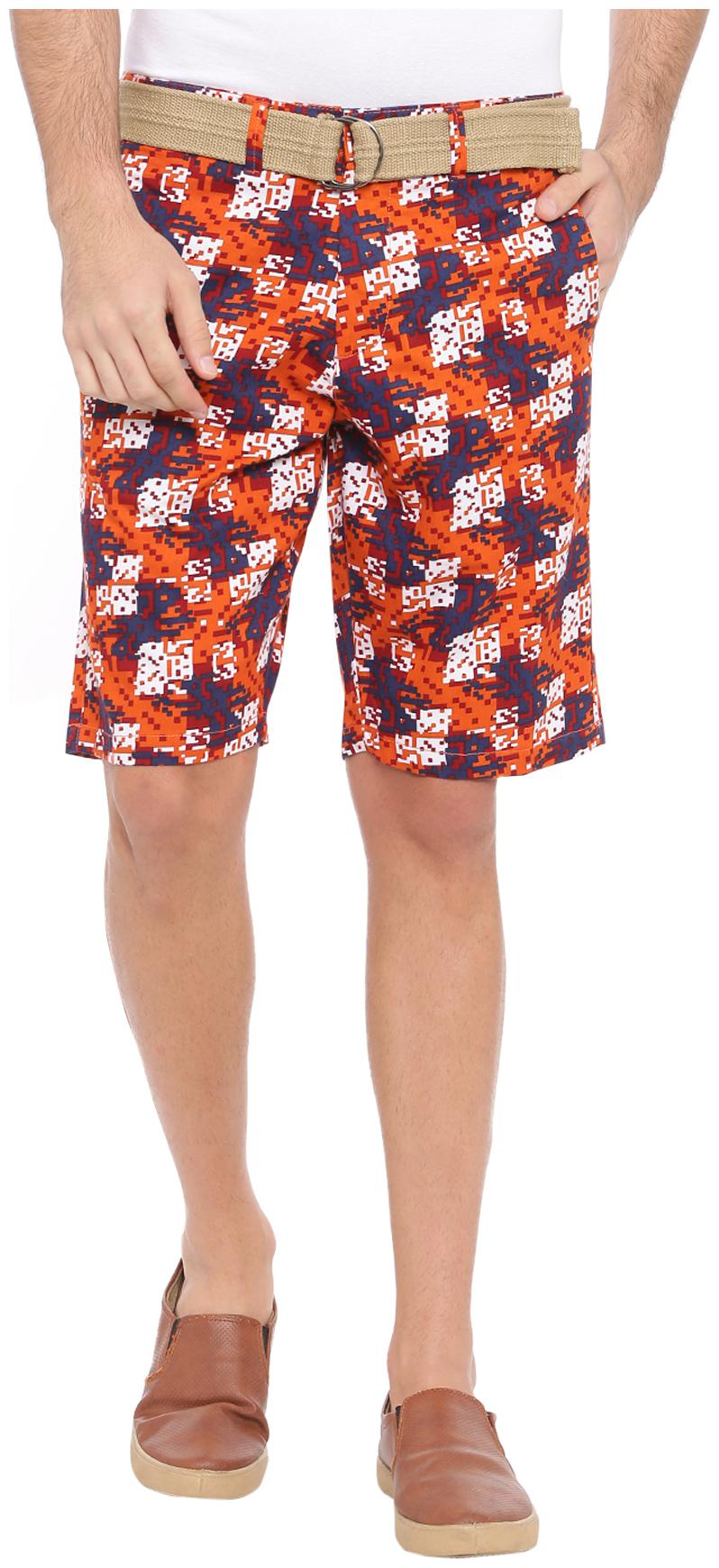 

WITH Men Orange Regular Fit Regular Shorts