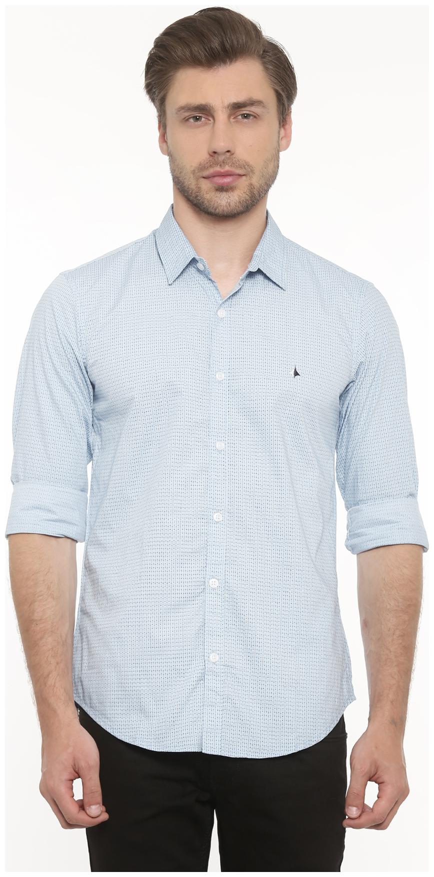 

WITH Men White Printed Slim Fit Casual Shirt