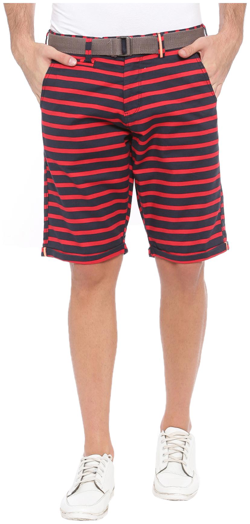 

WITH Men Red Regular Fit Regular Shorts