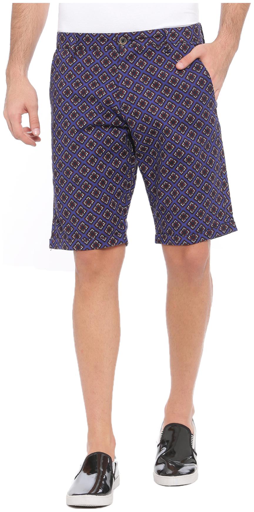 

WITH Men Blue Regular Fit Regular Shorts