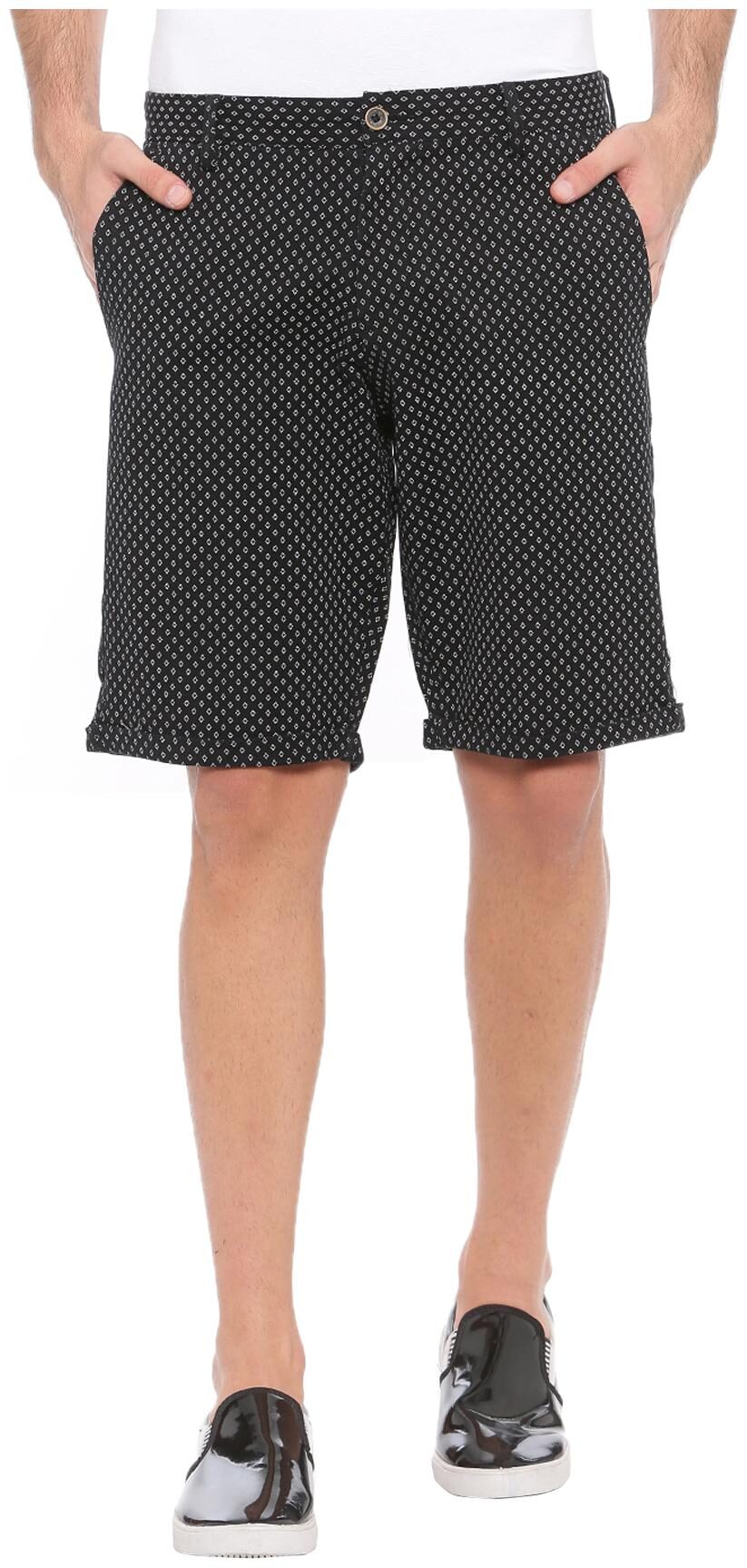 

WITH Men Black Regular Fit Regular Shorts
