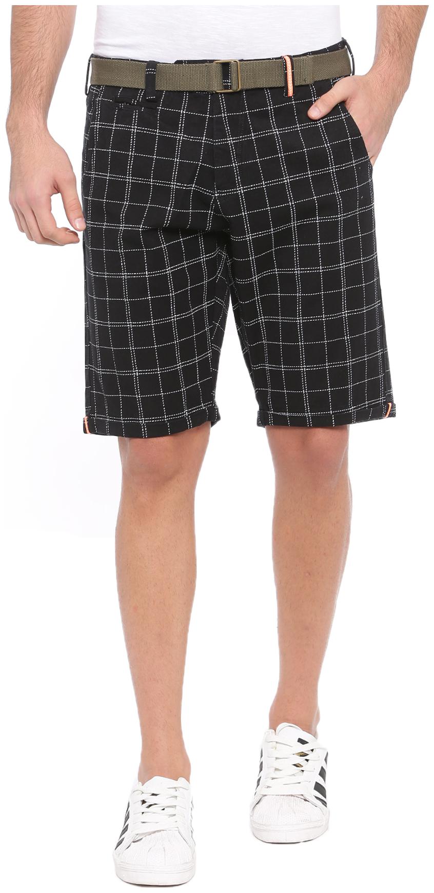 

WITH Men Black Regular Fit Regular Shorts