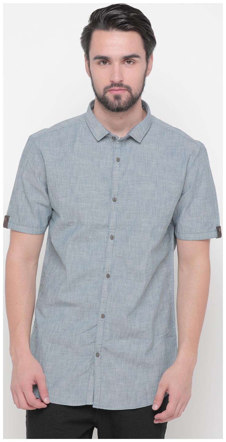 

WITH Men Grey Solid Slim Fit Casual Shirt