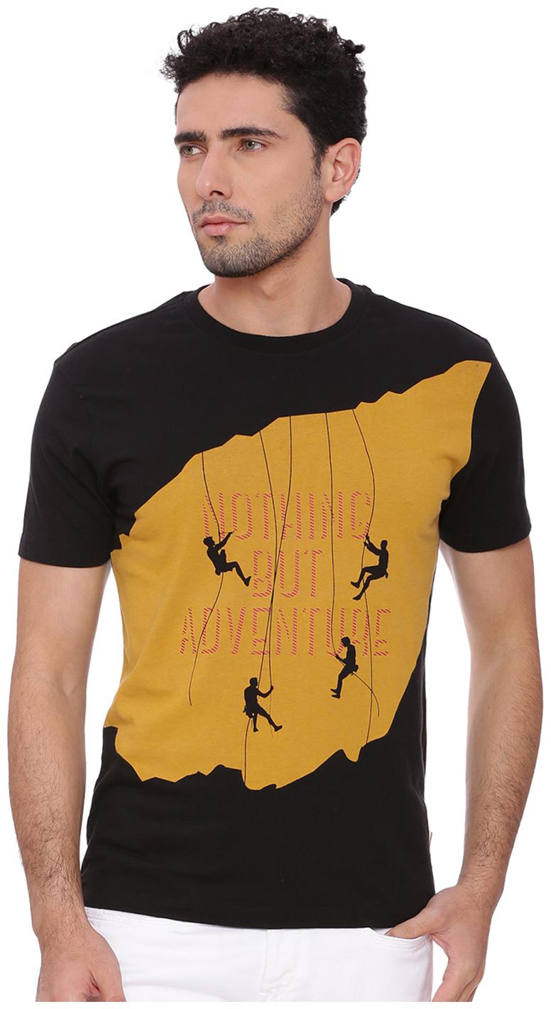 

Wolfpack Men Black Regular fit Cotton Round neck T-Shirt - Pack Of 1
