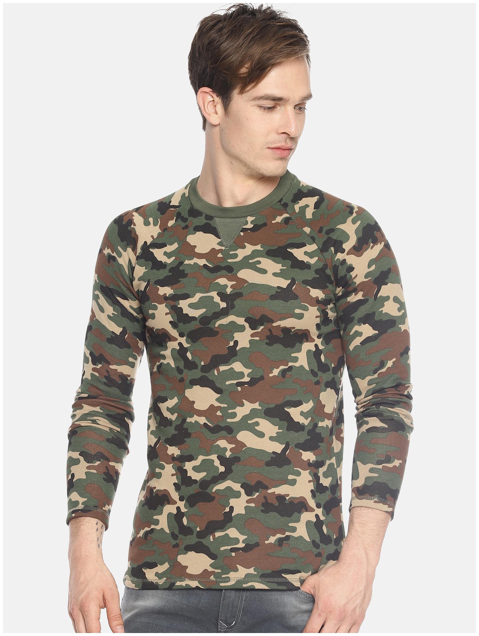 

Wolfpack Men Green Round neck Sweatshirt