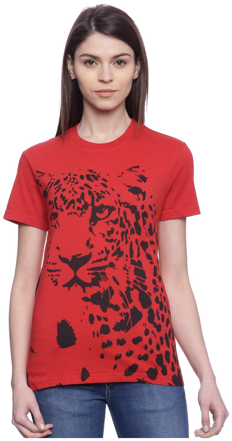 

Wolfpack Women Red Regular fit Round neck Cotton T shirt