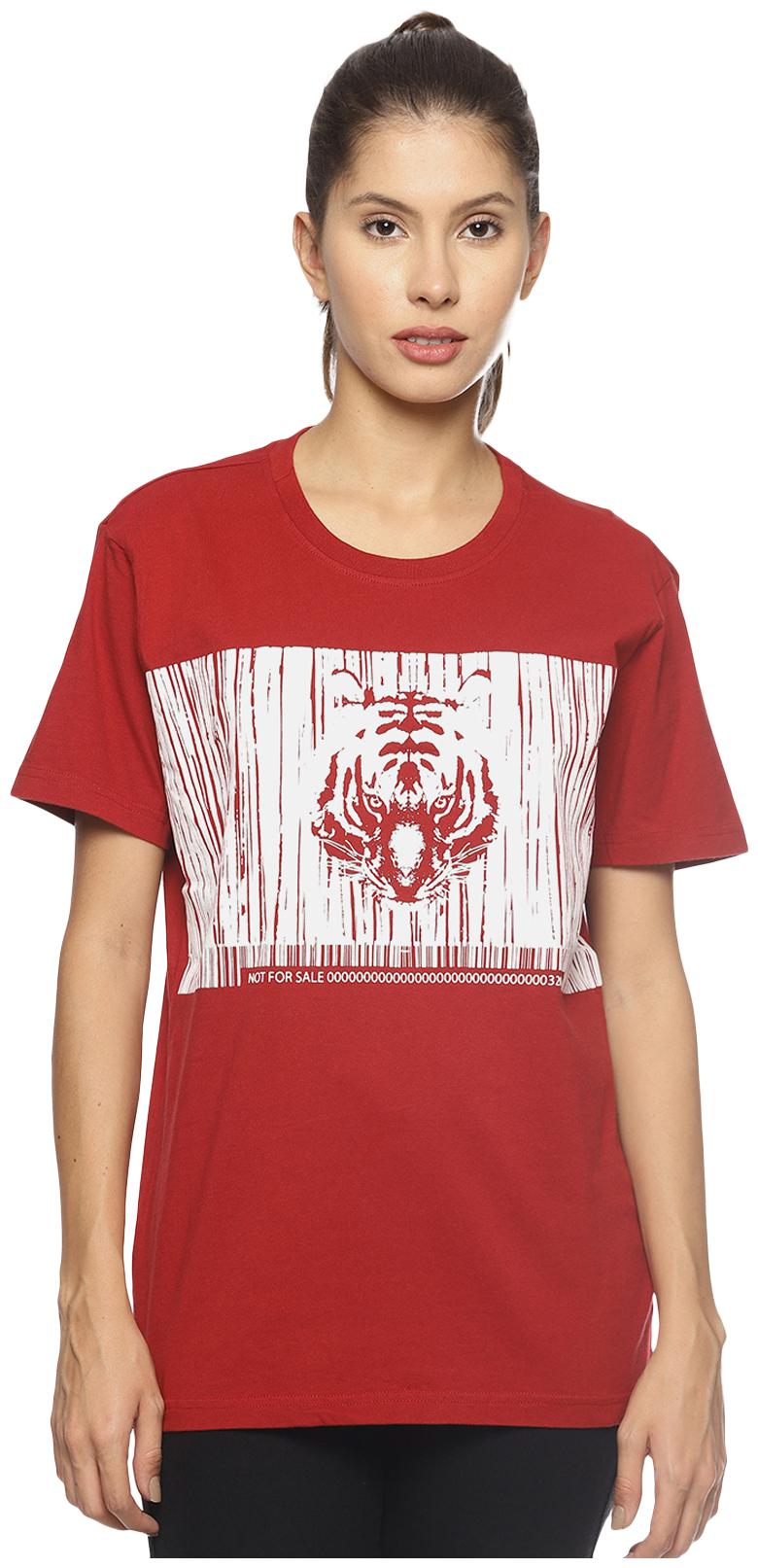 

Wolfpack Women Red Regular fit Round neck Cotton T shirt