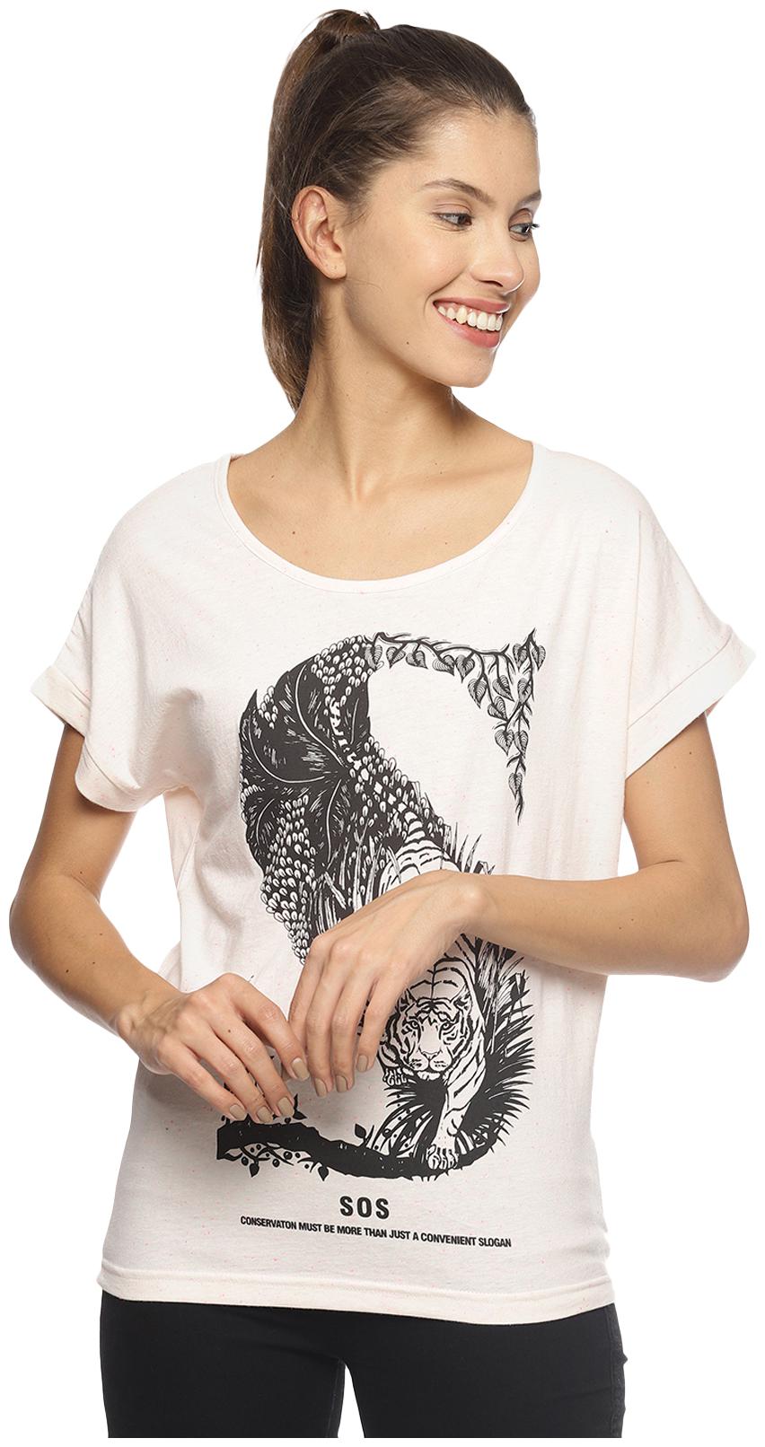 

Wolfpack Women Pink Regular fit Round neck Cotton T shirt