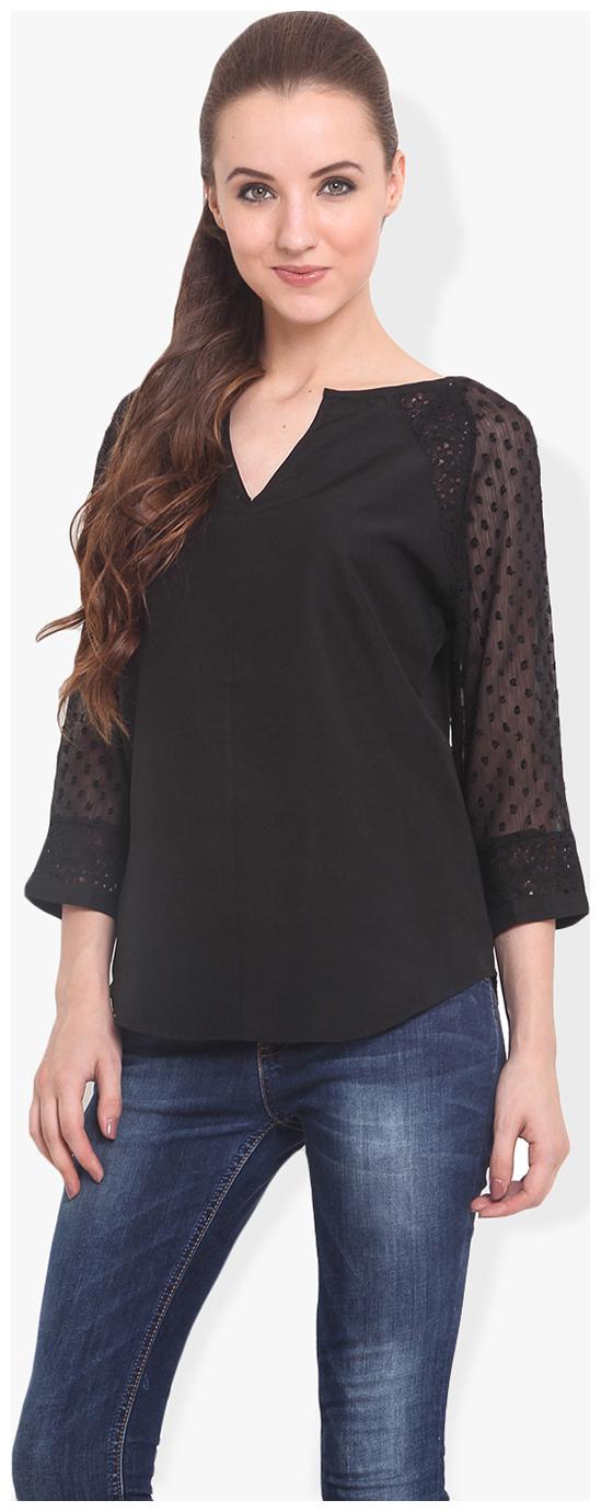 

Trend Arrest Women Solid Regular top - Black