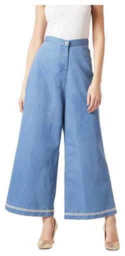 

Miss Chase Women Blue Flared fit Regular trousers