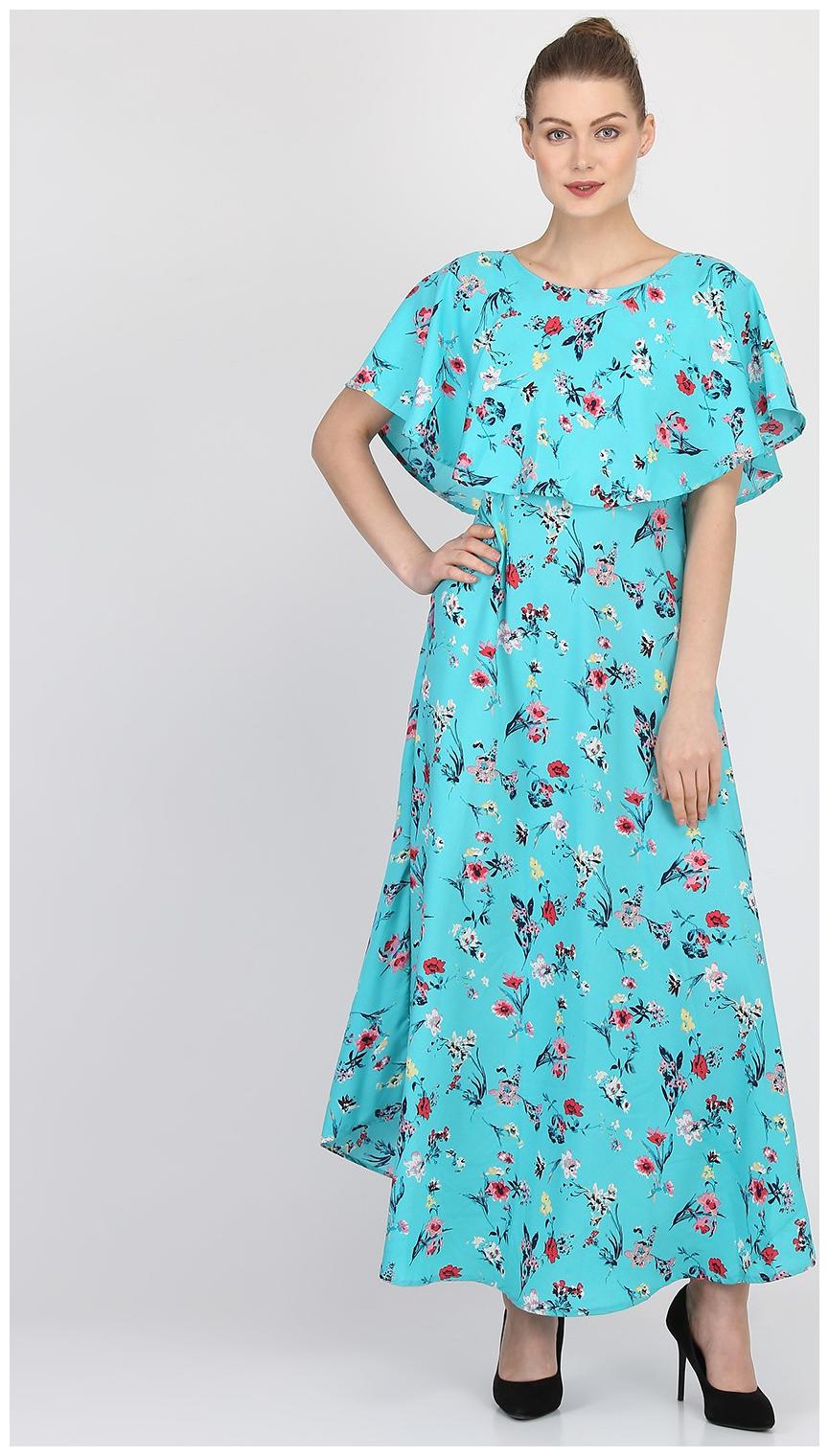 

O Madam Turquoise Floral Maxi dress