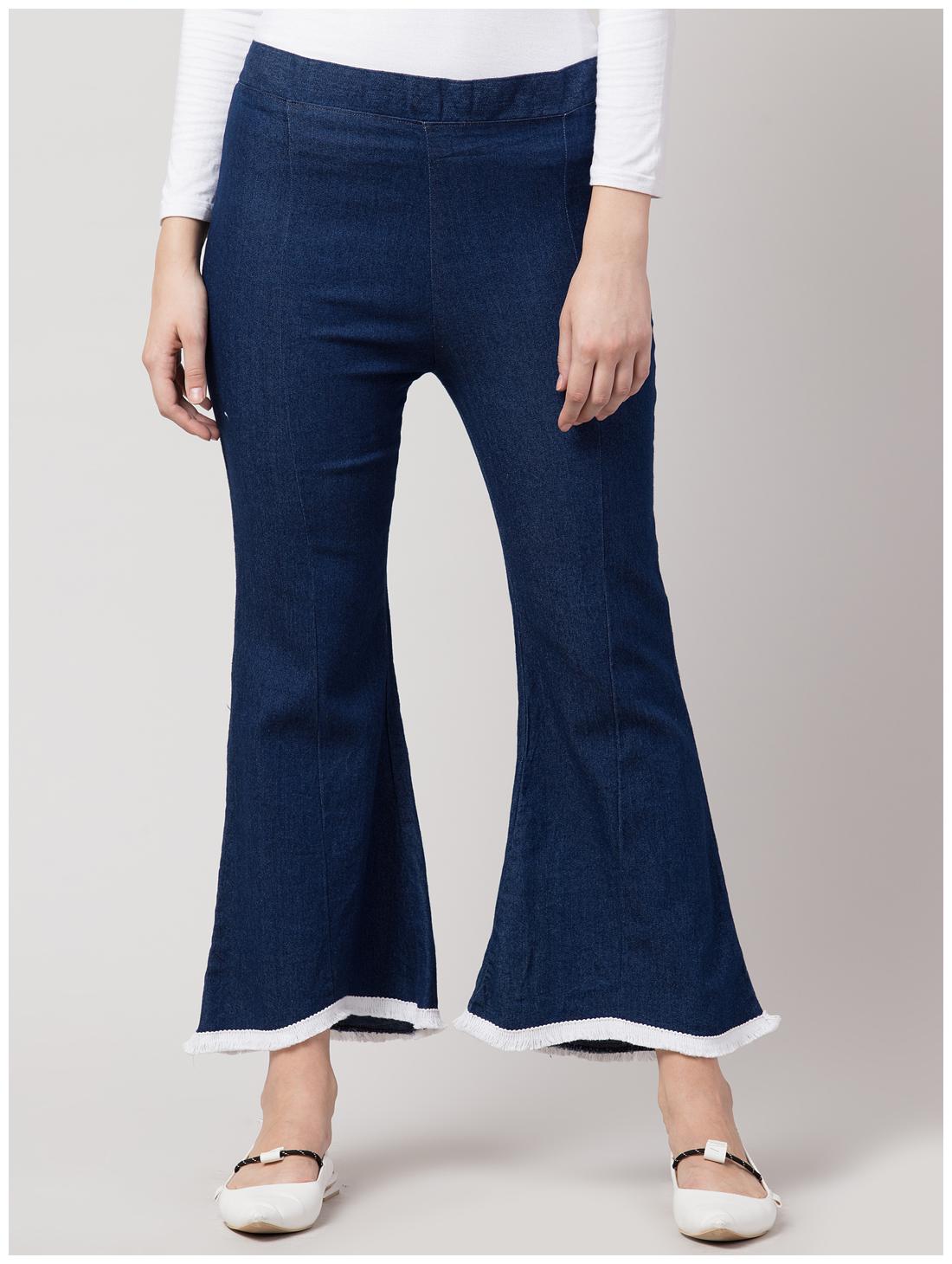 

Women casual Dark Blue Regular fit Denim Jeans