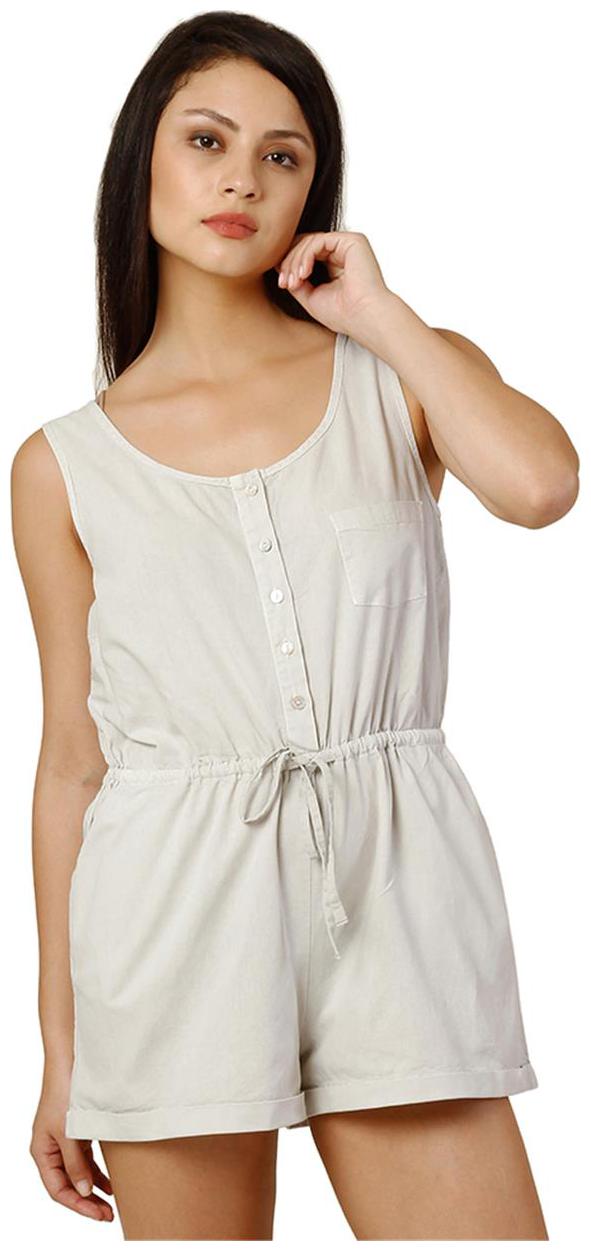 

Oxolloxo Solid Romper - Grey
