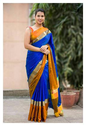 

Women Mode Blue Color Cotton Silk Casual wear Traditional Saree
