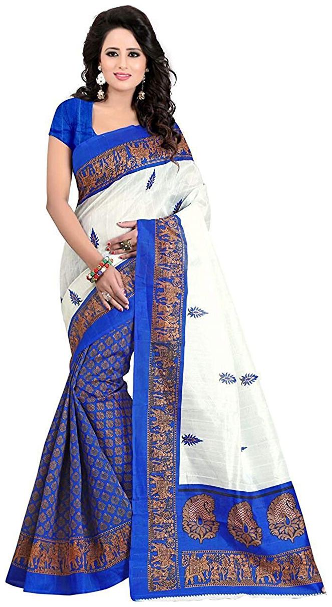 

Women Mode Blue Casula Wear Saree