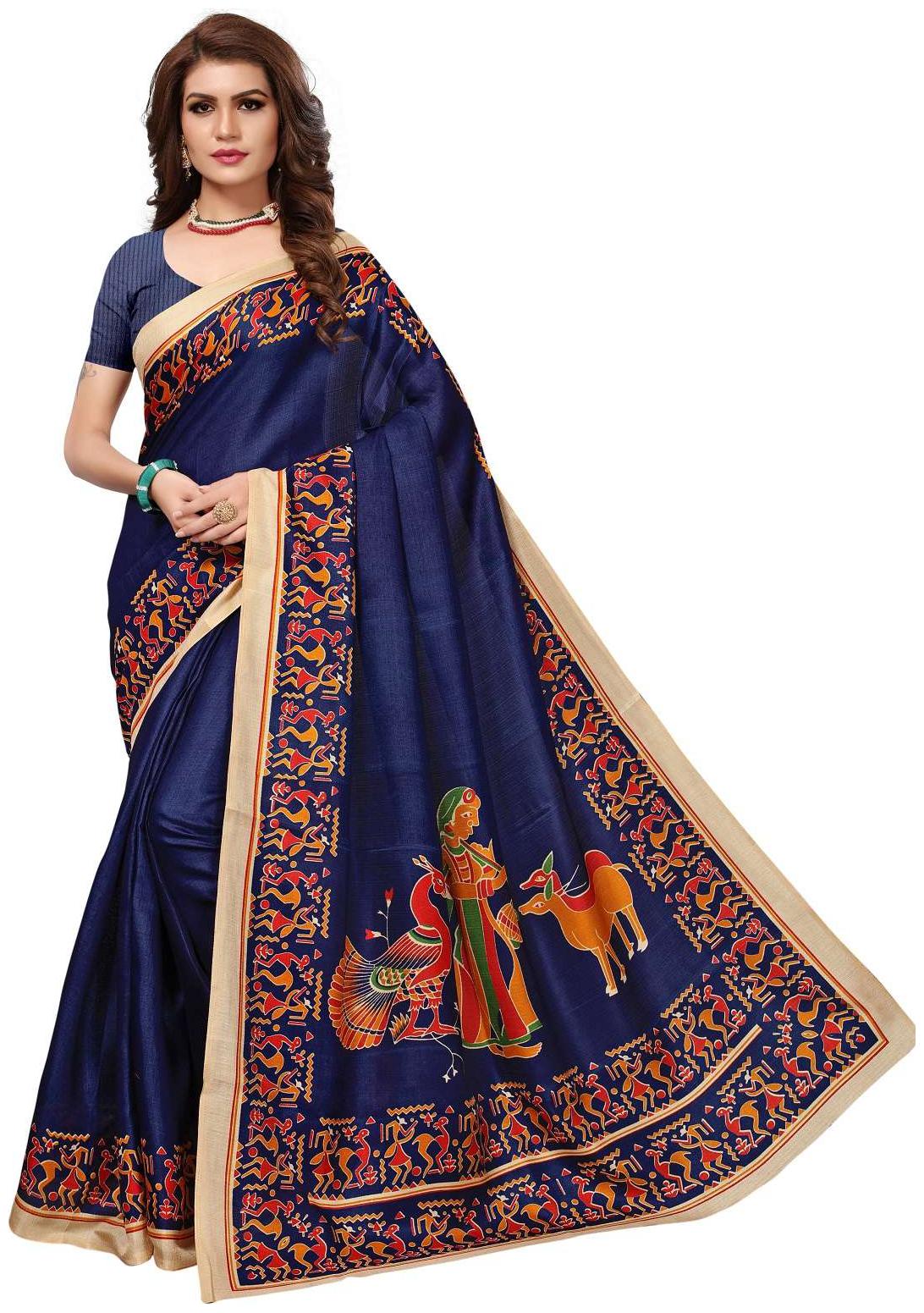 

Women Mode Black Color Art Silk Saree with Blouse