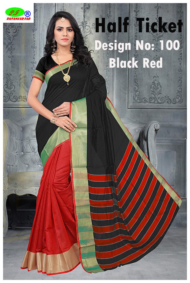 

Women Mode Black Color Art Silk Party wear casual wear saree with Blouse