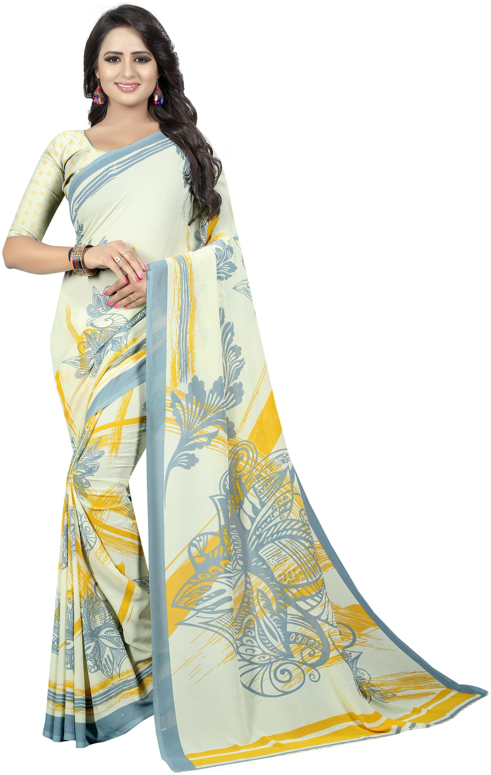 

Women Mode Multi Color Casual Wear Georgette Saree