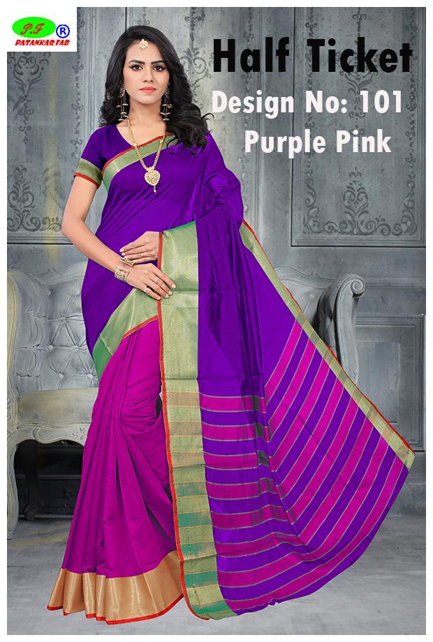 

Women Mode Purple Color Art Silk Party wear casual wear saree with Blouse