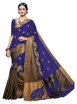 

Women Mode Purple Color Silk Casual wear Traditional Saree