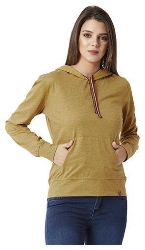 Miss Chase Women Solid Sweatshirt - Yellow