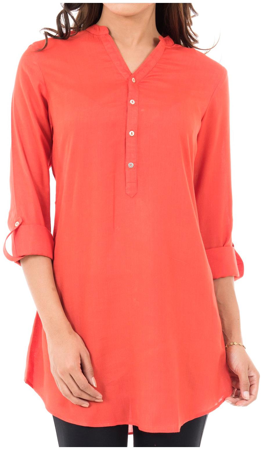 

Amadore Women Solid Regular tunic - Red