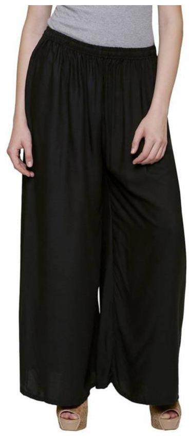 

women palazzo silk cotton(black)