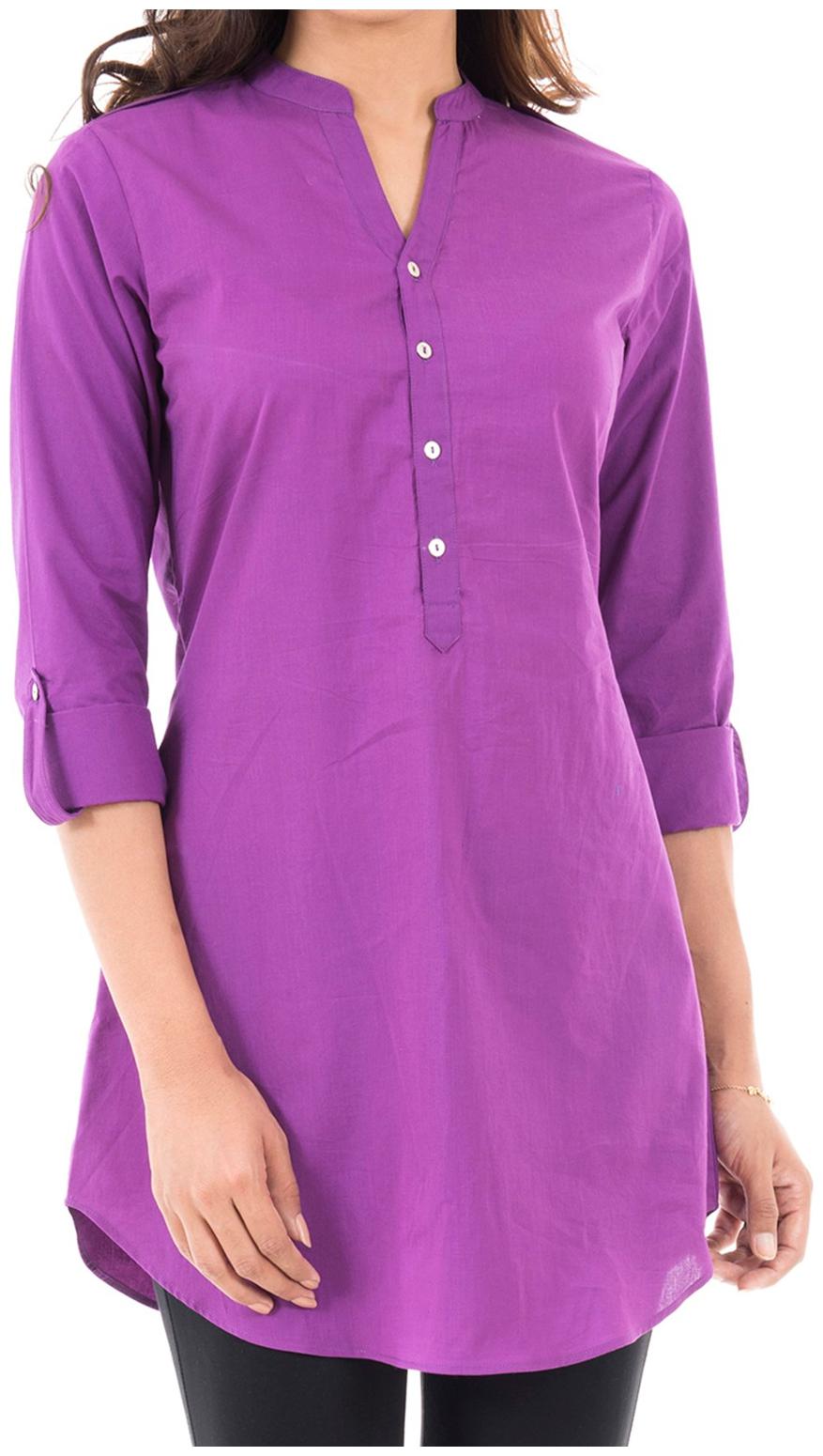 

Amadore Women Solid Regular tunic - Pink