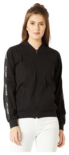 

Miss Chase Women Solid Bomber Jacket - Black