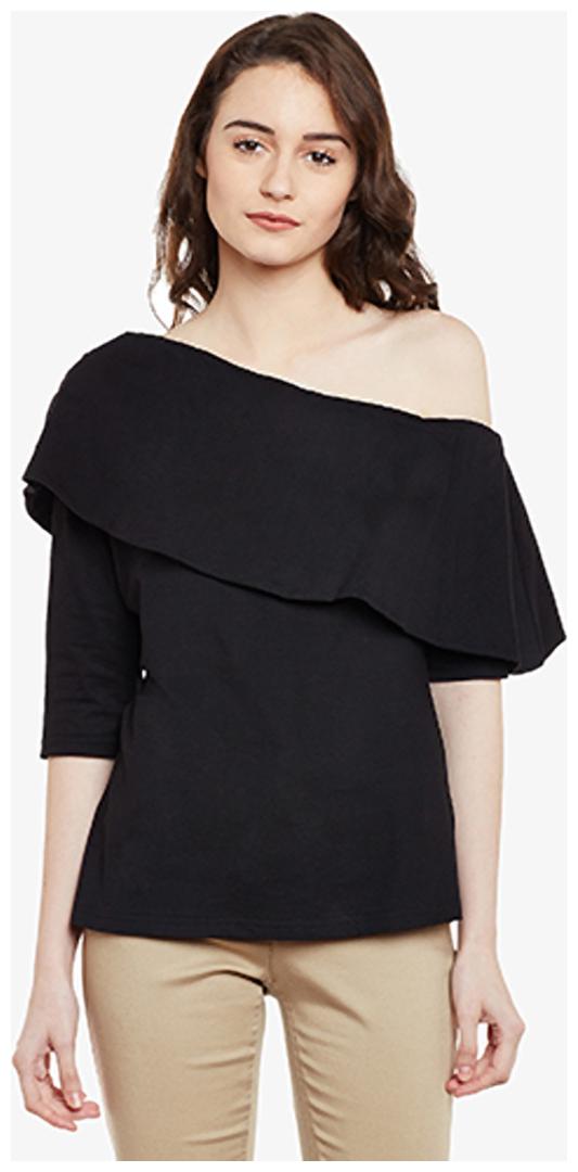 

Miss Chase Women Solid Regular top - Black