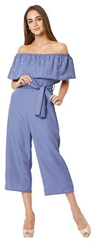 

Miss Chase Solid Jumpsuit - Blue