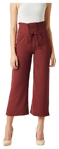 

Miss Chase Women Brown Regular fit Regular pants