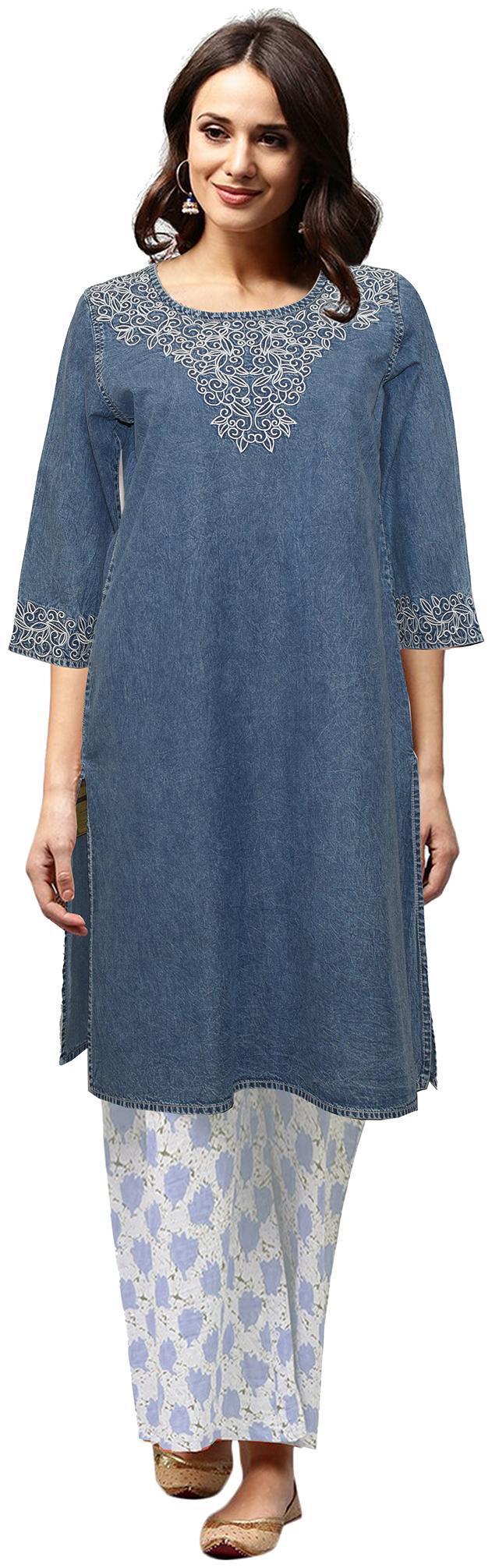 

Women s Denim Kurta