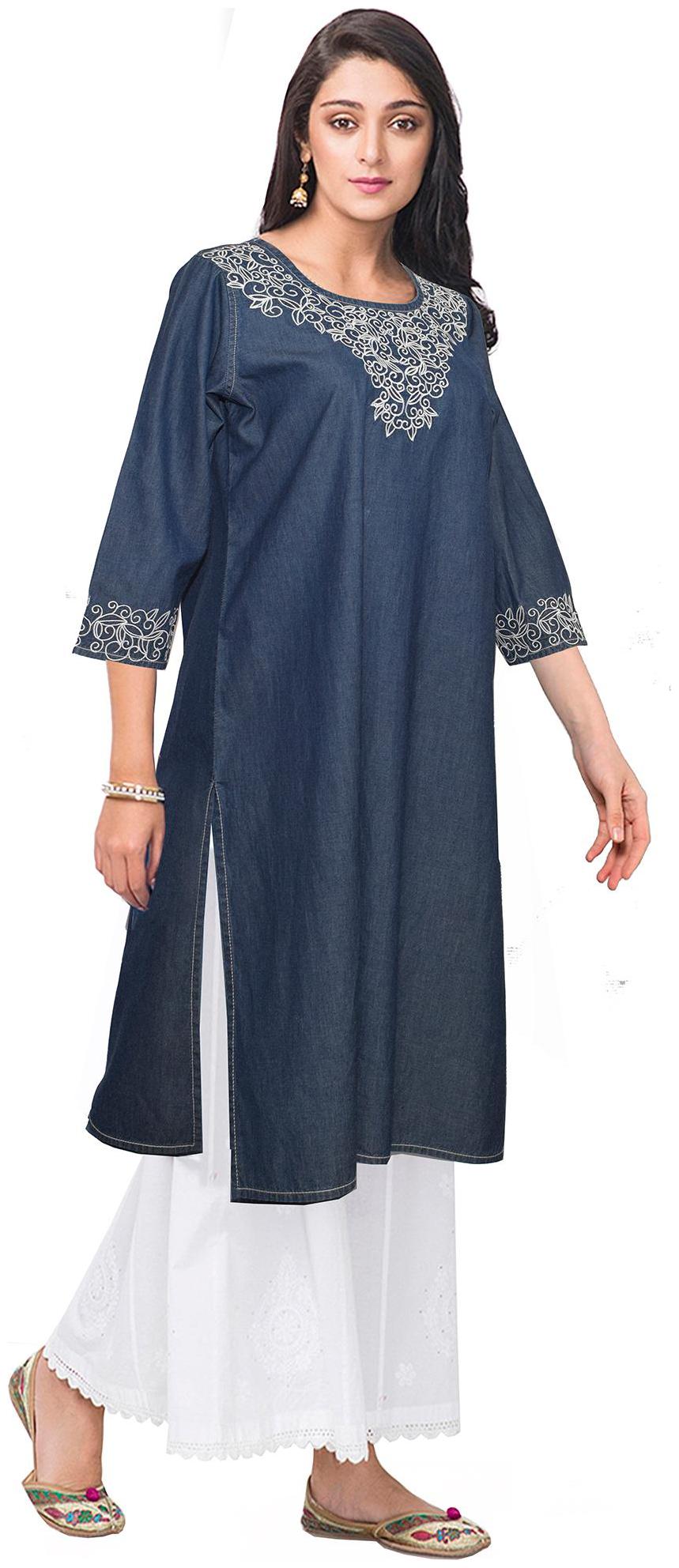 

Women s Denim Kurta