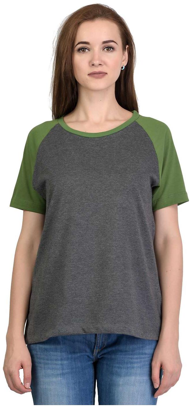 

Women s Dual Colour Half Sleeves Round Neck Cotton Blend Top T-Shirt