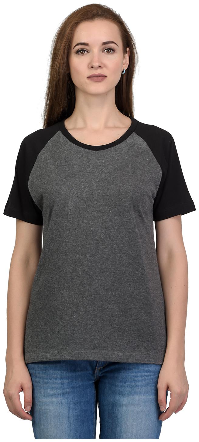 

Women s Dual Colour Half Sleeves Round Neck Cotton Blend Top T-Shirt