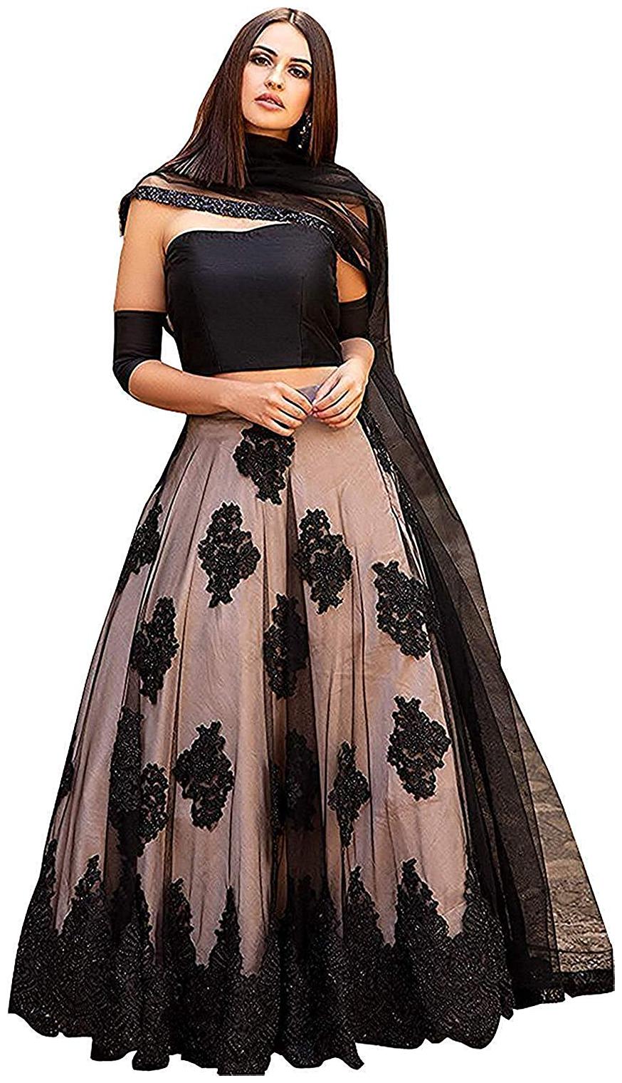 

Women s Embroidered Semi Stitched Lehenga And Un-Stitched Choli (Net Lehenga Choli FreeSize)