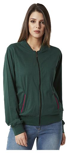 

Miss Chase Women Solid Bomber Jacket - Green