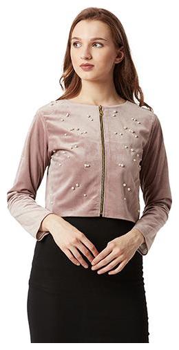 

Miss Chase Women Solid Regular Jacket - Purple