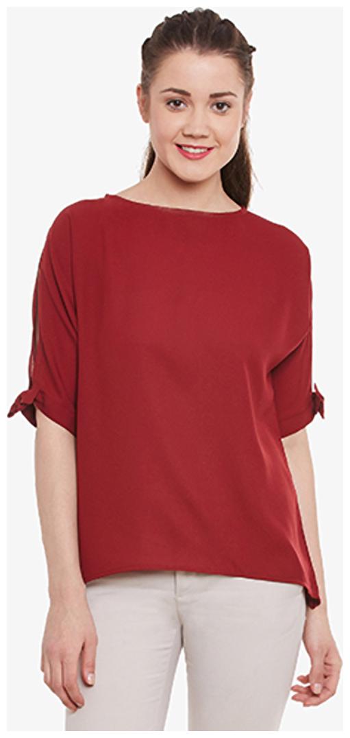 

Miss Chase Women Solid Regular top - Red