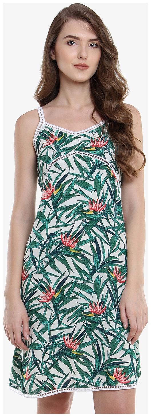 

Miss Chase Women s Multicolor V Neck Sleeveless Printed Mini A-Line Panelled Lace Dress