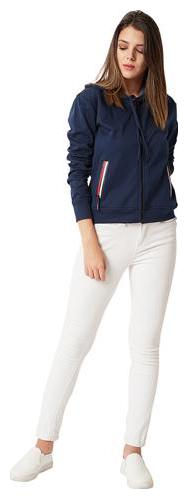 

Miss Chase Women Solid Bomber Jacket - Blue