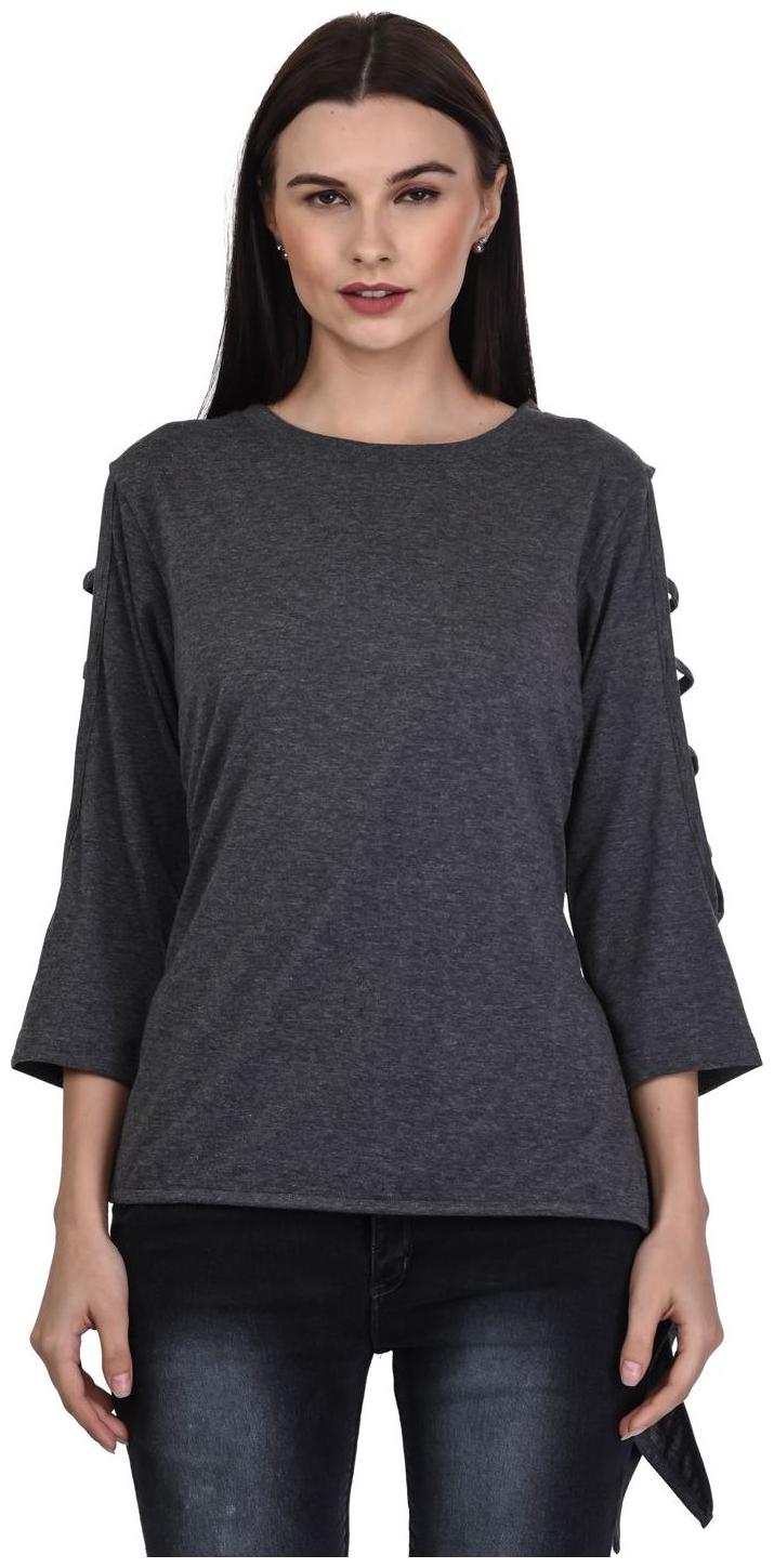 

Kalt Women Solid A-line top - Grey