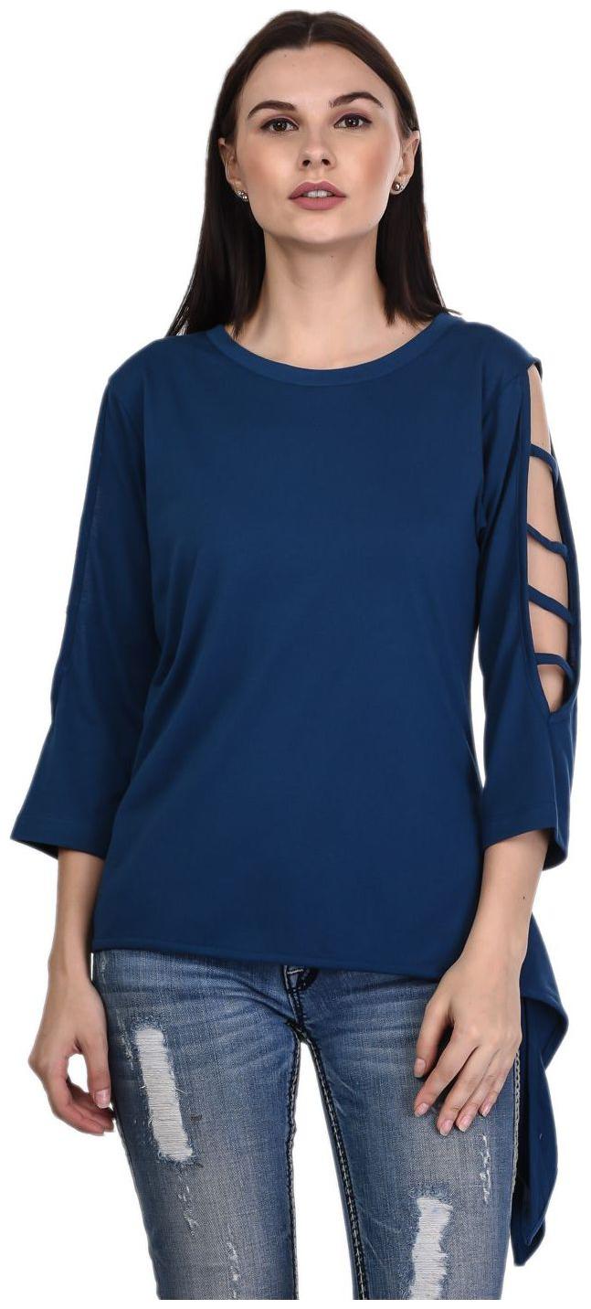 

Kalt Women Solid A-line top - Blue