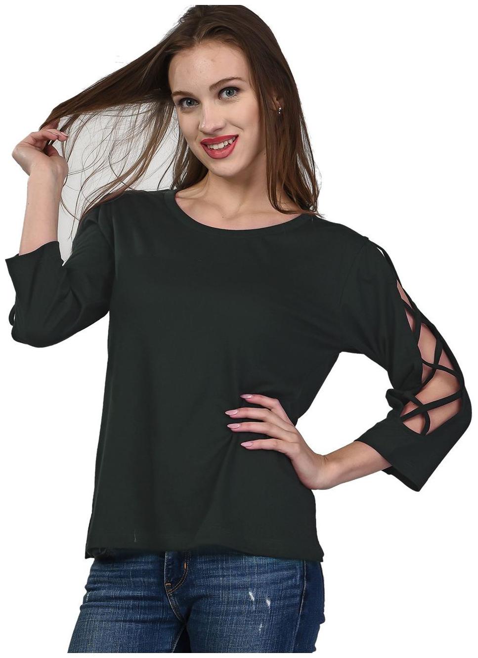

Kalt Women Printed A-line top - Black