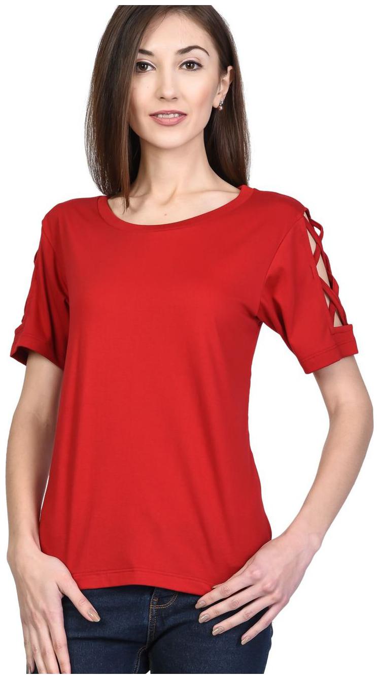 

Kalt Women Solid A-line top - Red