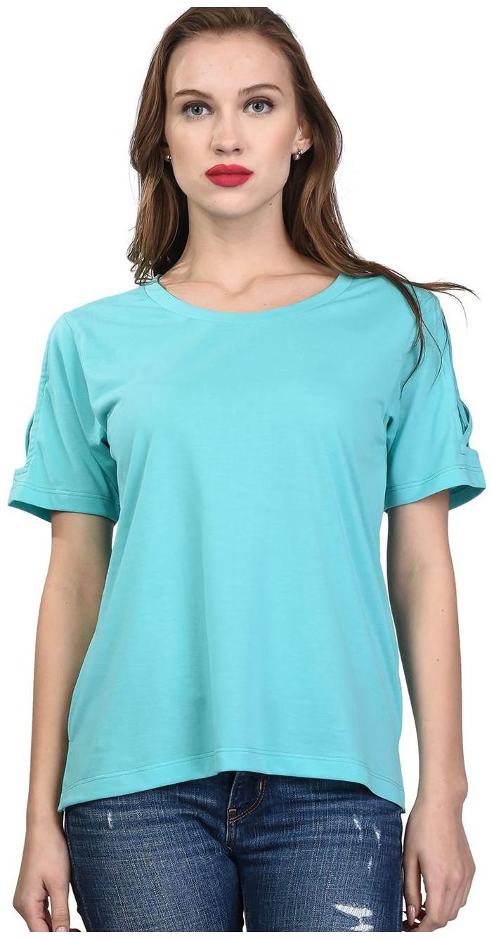 

Women s Round Neck Half Sleeves Cotton Blend Top T-Shirt TW13 TU